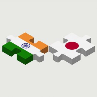 Illustrative vector image of Japan and India flags : Stock Vector (Royalty Free) 021896