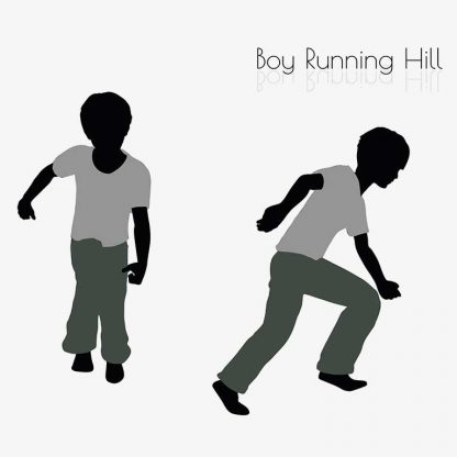 Illustration Of Boy In Running Pose In Silhouette Isolated On White : Stock Vector (Royalty Free) 017003