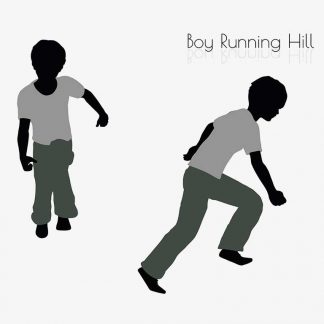 Illustration Of Boy In Running Pose In Silhouette Isolated On White : Stock Vector (Royalty Free) 017004