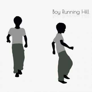 Illustration Of Boy In Running Pose In Silhouette Isolated On White : Stock Vector (Royalty Free) 017006