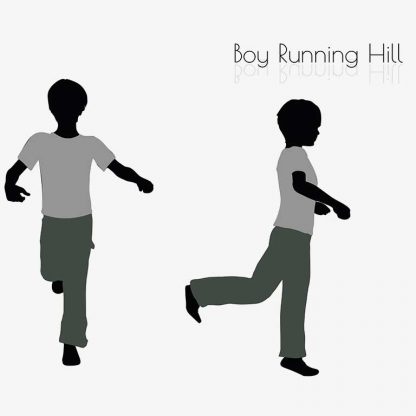 Illustration Of Boy In Running Pose In Silhouette Isolated On White : Stock Vector (Royalty Free) 017008