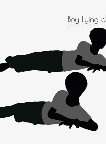 Illustration Of Boy Lying Down Pose In Silhouette Isolated On White : Stock Vector (Royalty Free) 017009