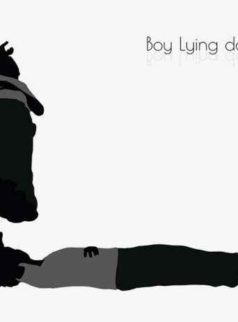 Illustration Of Boy Lying Down Pose In Silhouette Isolated On White : Stock Vector (Royalty Free) 017013