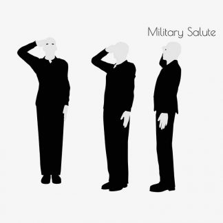 Illustration Of A Man In Military Salute Pose In Silhouette Isolated On White : Stock Vector (Royalty Free) 017020