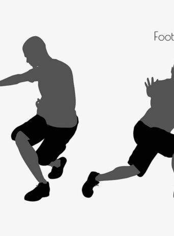 Illustration Of A Man In Football Action Pose In Silhouette Isolated On White : Stock Vector (Royalty Free) 017021