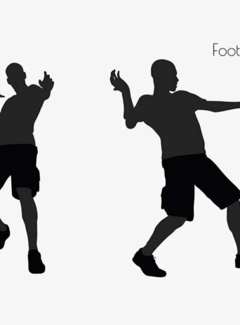 Illustration Of A Man In Football Action Pose In Silhouette Isolated On White : Stock Vector (Royalty Free) 017022