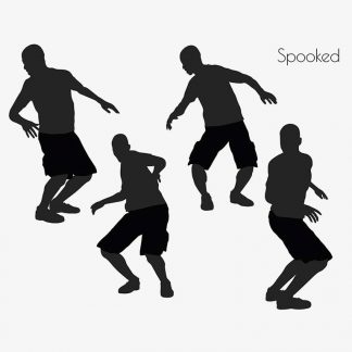 Illustration Of Man Spooked Pose In Silhouette Isolated On White : Stock Vector (Royalty Free) 017028