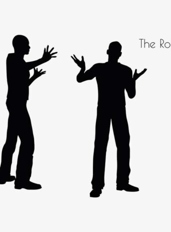 Illustration Of Man The Robot Pose In Silhouette Isolated On White : Stock Vector (Royalty Free) 017030