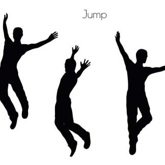 Illustration Of Man Jumping Pose In Silhouette Isolated On White : Stock Vector (Royalty Free) 017033