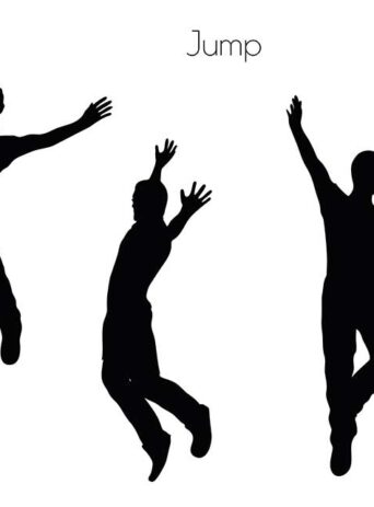 Illustration Of Man Jumping Pose In Silhouette Isolated On White : Stock Vector (Royalty Free) 017033