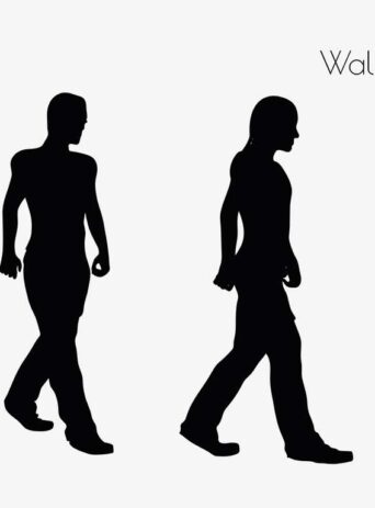 Illustration Of Man Walking Pose In Silhouette Isolated On White : Stock Vector (Royalty Free) 017035