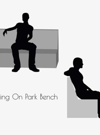 Illustration Of Man Sitting On Park Bench Pose In Silhouette Isolated On White : Stock Vector (Royalty Free) 017040