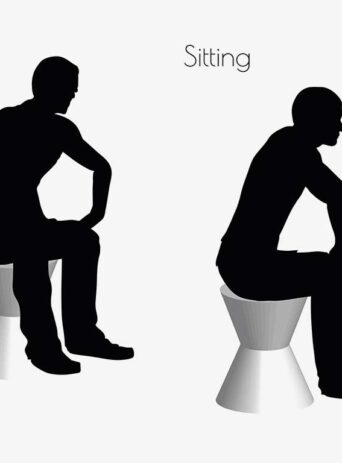 Illustration Of Man Sitting Pose In Silhouette Isolated On White : Stock Vector (Royalty Free) 017041