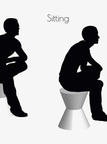 Illustration Of Man Sitting Pose In Silhouette Isolated On White : Stock Vector (Royalty Free) 017043