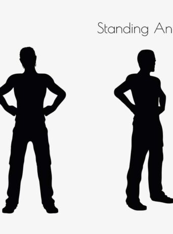 Illustration Of Man Standing Angry Pose In Silhouette Isolated On White : Stock Vector (Royalty Free) 017045