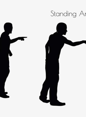 Illustration Of Man Standing Angry Pose In Silhouette Isolated On White : Stock Vector (Royalty Free) 017046