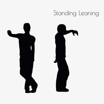 Illustration Of Standing Leaning Pose In Silhouette Isolated On White : Stock Vector (Royalty Free) 017049