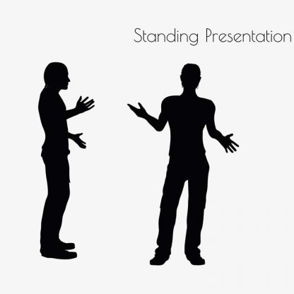 Illustration Of Standing Presentation Pose In Silhouette Isolated On White : Stock Vector (Royalty Free) 017050