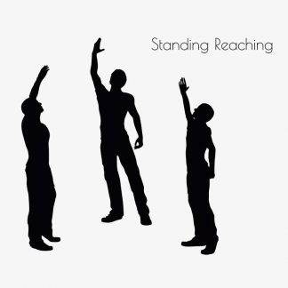 Illustration Of Standing Reaching Pose In Silhouette Isolated On White : Stock Vector (Royalty Free) 017051