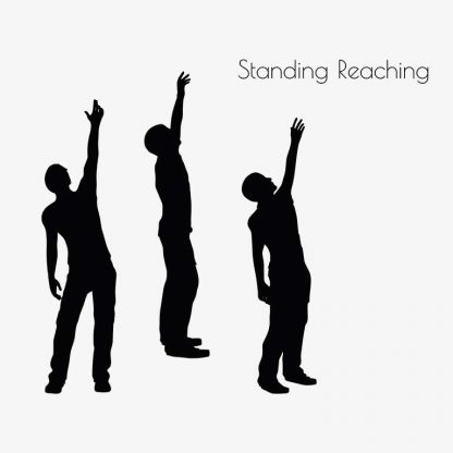 Illustration Of Standing Reaching Pose In Silhouette Isolated On White : Stock Vector (Royalty Free) 017052