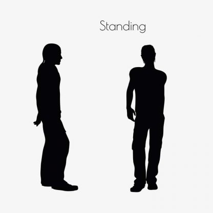 Illustration Of Standing Pose In Silhouette Isolated On White : Stock Vector (Royalty Free) 017056