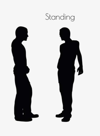 Illustration Of Standing Pose In Silhouette Isolated On White : Stock Vector (Royalty Free) 017057