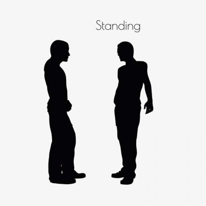 Illustration Of Standing Pose In Silhouette Isolated On White : Stock Vector (Royalty Free) 017057