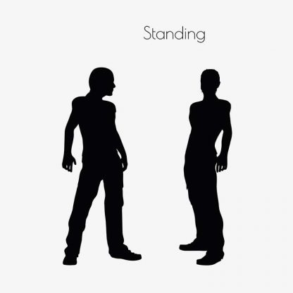 Illustration Of Standing Pose In Silhouette Isolated On White : Stock Vector (Royalty Free) 017058