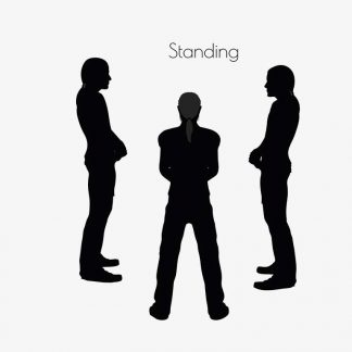 Illustration Of Standing Pose In Silhouette Isolated On White : Stock Vector (Royalty Free) 017059