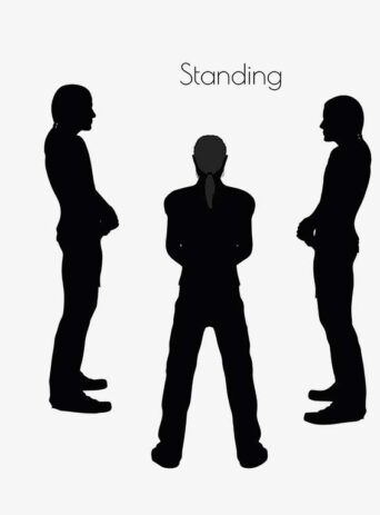 Illustration Of Standing Pose In Silhouette Isolated On White : Stock Vector (Royalty Free) 017059