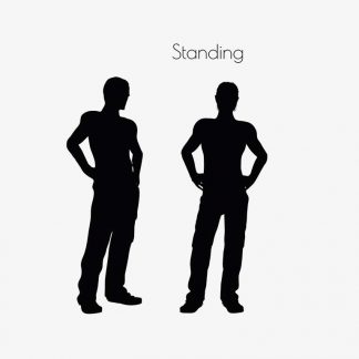 Illustration Of Standing Pose In Silhouette Isolated On White : Stock Vector (Royalty Free) 017060