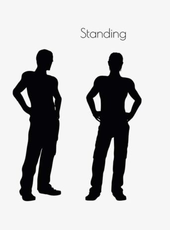 Illustration Of Standing Pose In Silhouette Isolated On White : Stock Vector (Royalty Free) 017060