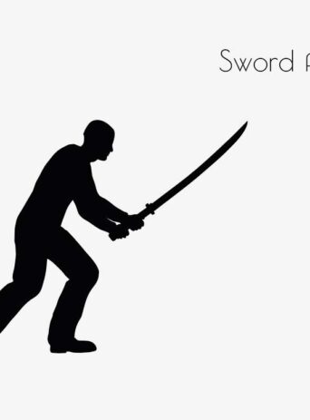 Illustration Of Swordfight Action Pose In Silhouette Isolated On White : Stock Vector (Royalty Free) 017094