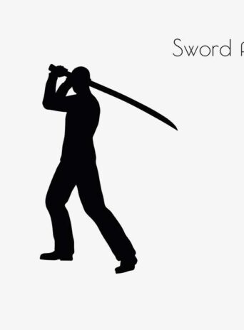 Illustration Of Swordfight Action Pose In Silhouette Isolated On White : Stock Vector (Royalty Free) 017096