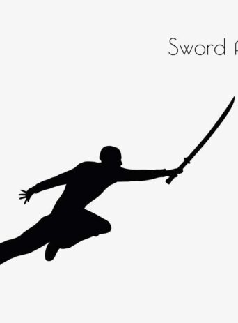 Illustration Of Swordfight Action Pose In Silhouette Isolated On White : Stock Vector (Royalty Free) 017098