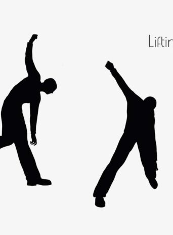 Illustration Of A Man In Lifting Action Pose In Silhouette Isolated On White : Stock Vector (Royalty Free) 017118