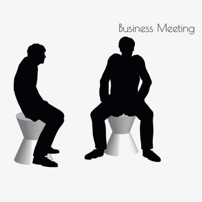 Illustration Of A Man In Business Meeting Pose In Silhouette Isolated On White : Stock Vector (Royalty Free) 017147