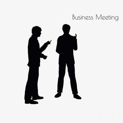 Illustration Of A Man In Business Meeting Pose In Silhouette Isolated On White : Stock Vector (Royalty Free) 017148