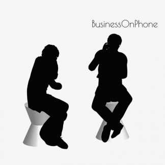 Illustration Of A Business Man On The Phone Pose In Silhouette Isolated On White : Stock Vector (Royalty Free) 017158