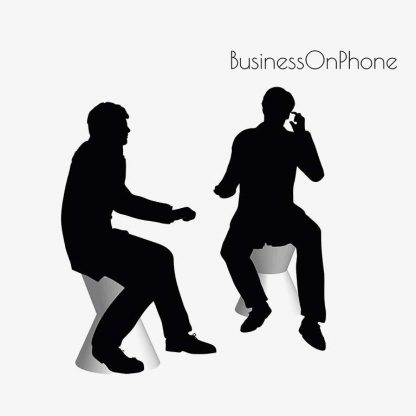 Illustration Of A Business Man On The Phone Pose In Silhouette Isolated On White : Stock Vector (Royalty Free) 017159