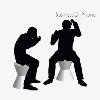 Illustration Of A Business Man On The Phone Pose In Silhouette Isolated On White : Stock Vector (Royalty Free) 017160