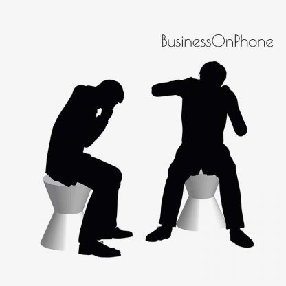 Illustration Of A Business Man On The Phone Pose In Silhouette Isolated On White : Stock Vector (Royalty Free) 017161