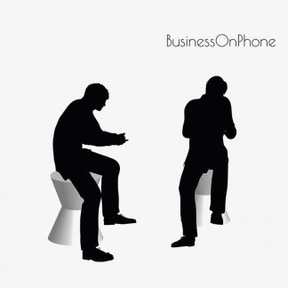 Illustration Of A Business Man On The Phone Pose In Silhouette Isolated On White : Stock Vector (Royalty Free) 017162