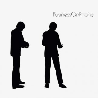 Illustration Of A Business Man On The Phone Pose In Silhouette Isolated On White : Stock Vector (Royalty Free) 017167