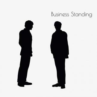 Illustration Of A Business Man Standing Pose In Silhouette Isolated On White : Stock Vector (Royalty Free) 017168