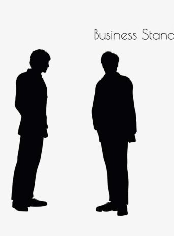 Illustration Of A Business Man Standing Pose In Silhouette Isolated On White : Stock Vector (Royalty Free) 017168