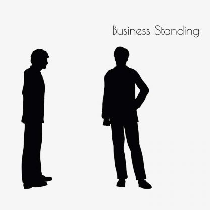 Illustration Of A Business Man Standing Pose In Silhouette Isolated On White : Stock Vector (Royalty Free) 017169