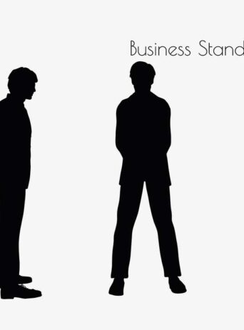 Illustration Of A Business Man Standing Pose In Silhouette Isolated On White : Stock Vector (Royalty Free) 017170