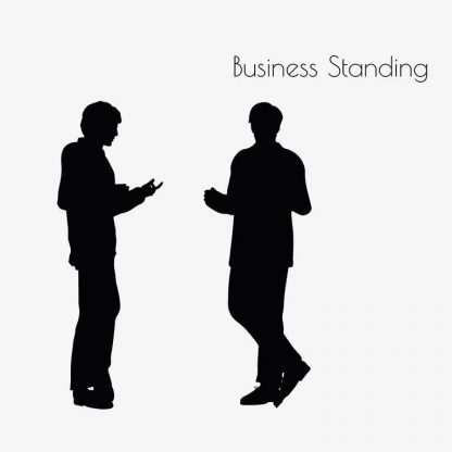 Illustration Of A Business Man Standing Pose In Silhouette Isolated On White : Stock Vector (Royalty Free) 017171