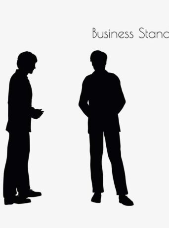 Illustration Of A Business Man Standing Pose In Silhouette Isolated On White : Stock Vector (Royalty Free) 017172
